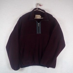 Woolrich Men's Maroon Quarter Zip Pullover Size: Large